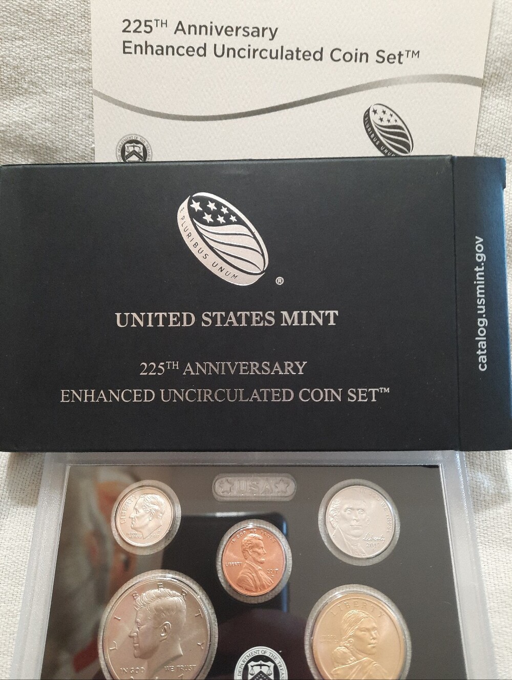 2017 225th Anniversary Enhanced Uncirculated Coin Set - Black